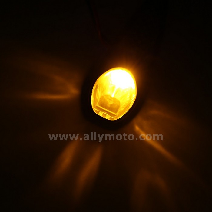 29 12V 5W Mini Yellow Led Turn Signal Blinker Indicator Light Honda Suzuki Yamaha Side@2